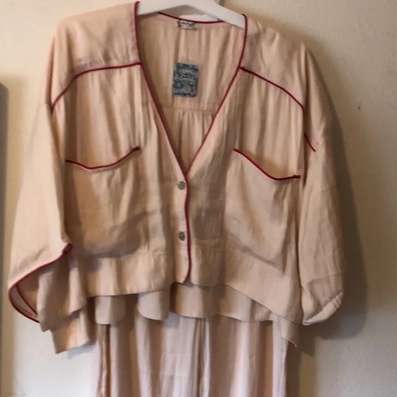 Free People NWOT Blush and Magenta Pajama Set - Picture 3 of 12